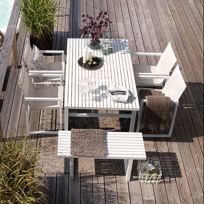 Vevi bänk 41x105 cm vit 