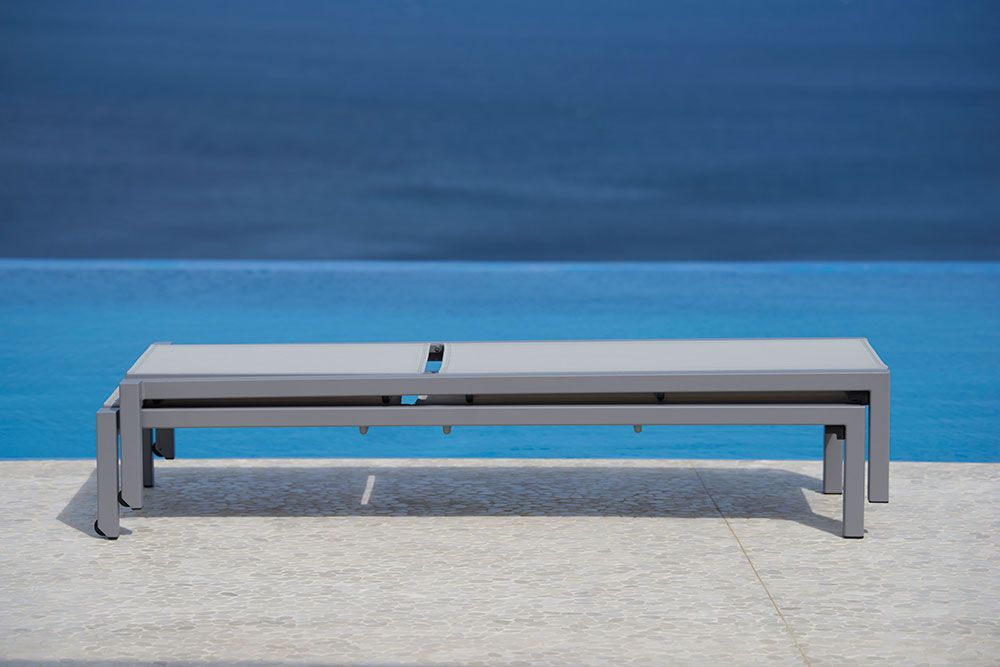 Relax Solsäng Ljusgrå 