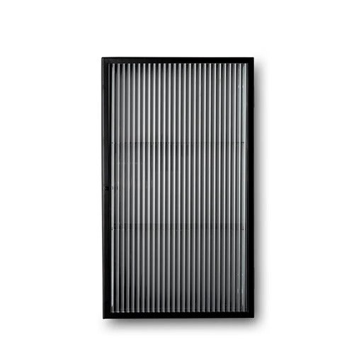 Haze Vägghängt Skåp - Reeded Glass - Black