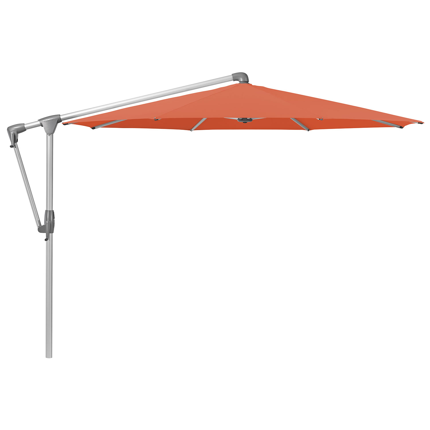 Glatz Sunwing Casa frihängande parasoll 330 cm kat.5 anodizerad alu / 660 papaya