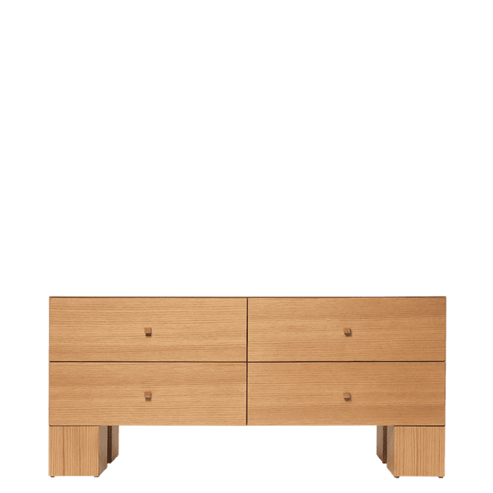 Kuben byrå 2x2 - Natural Oak Veneer