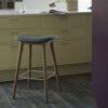 Fiber barpall hög Wood Base - 75 cm - Refine Leather Cognac Oak