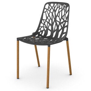 Forest matstol med Iroko klädda ben Dark Blue 