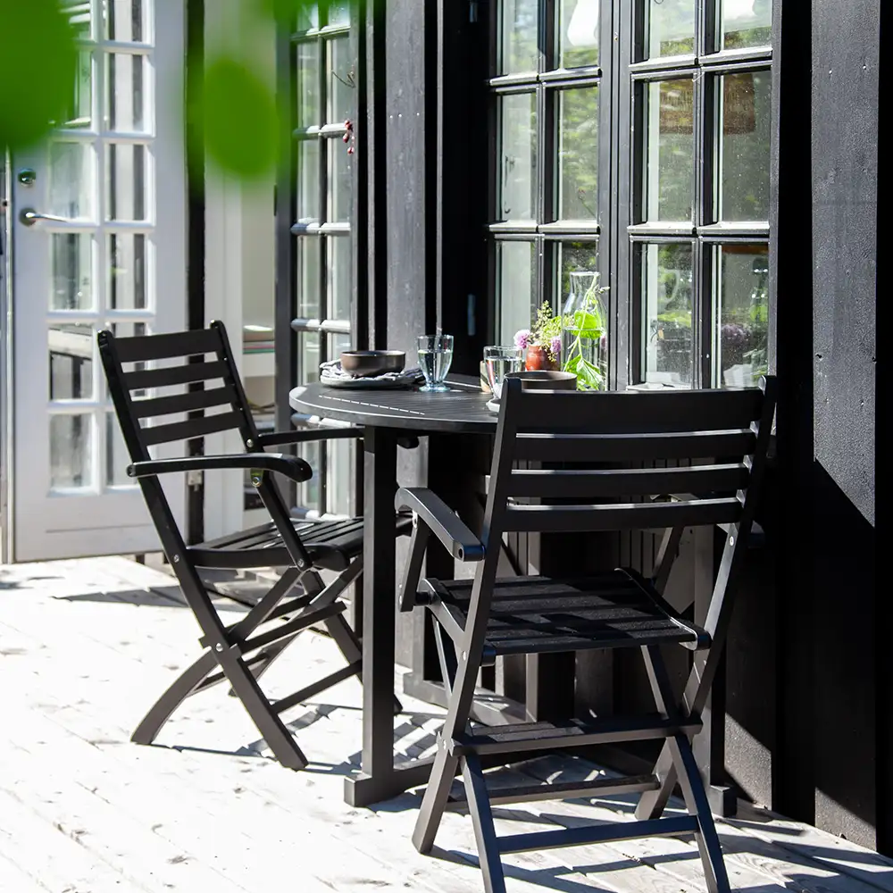 Butterfly balkongbord 110 cm svart 