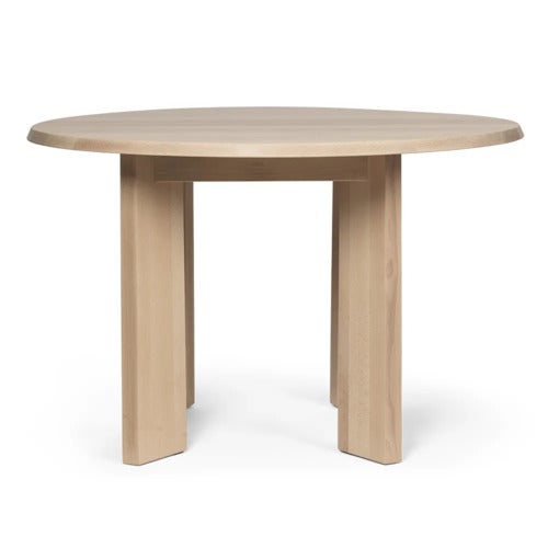 Bevel Matbord Ø117 cm - White Oiled Oak