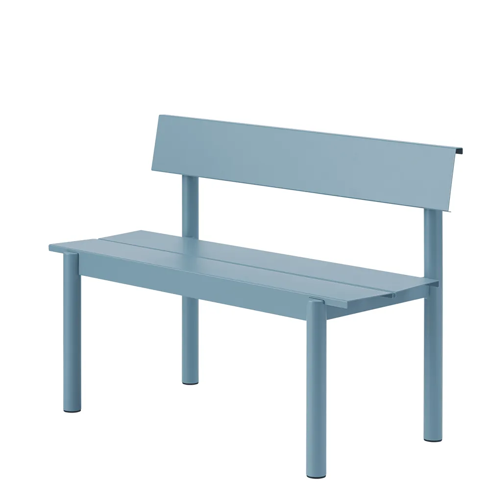 Stålbänk 110cm Linear Steel Pale Blue