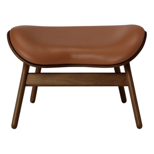 A Conversation Piece Ottoman Fotpall Dark Oak/Umage Leather Cognac