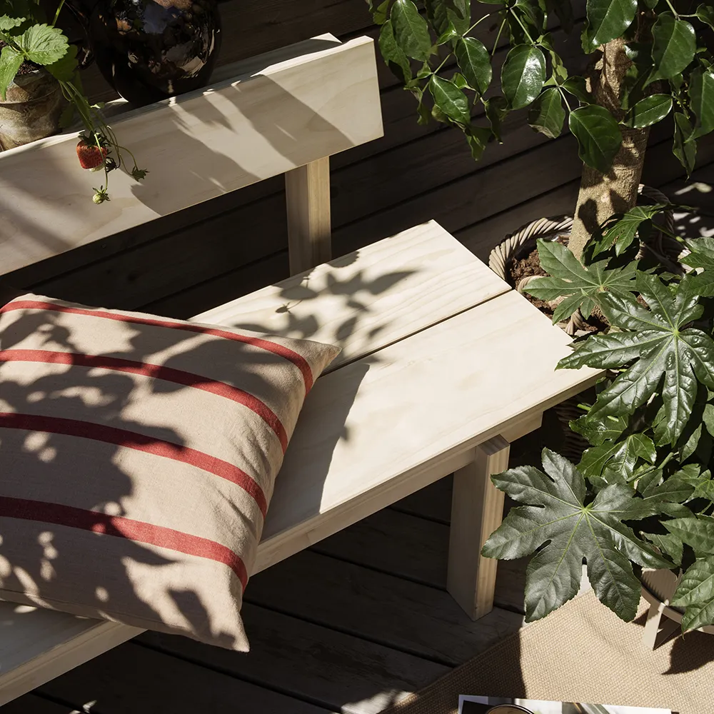 Grand Prydnadskudde - Camel/Red