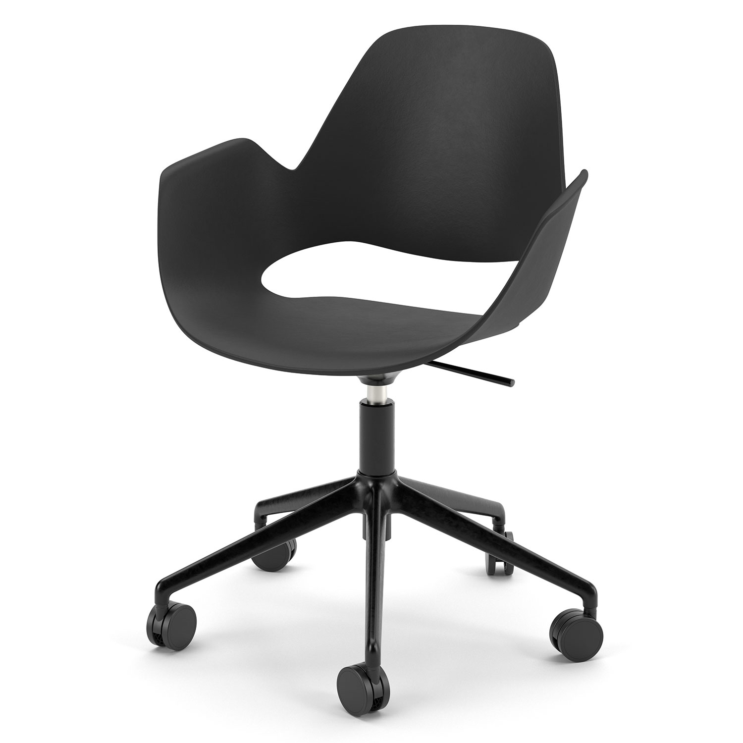 Houe Falk chair black castor base