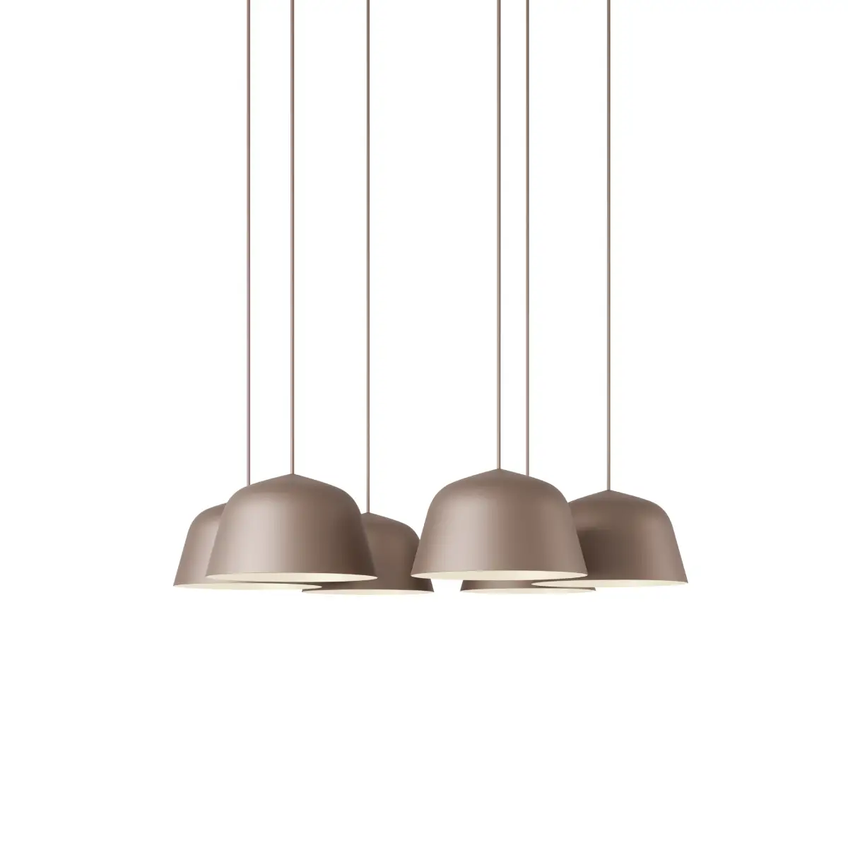 Ambit Pendant Cluster - Ø25 - 6 - White / Taupe Muuto