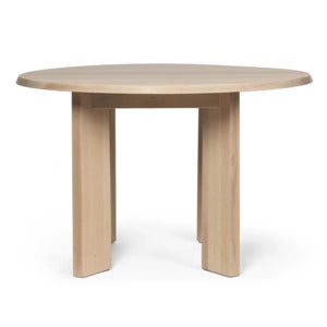 Bevel Matbord Ø117 cm - White Oiled Oak