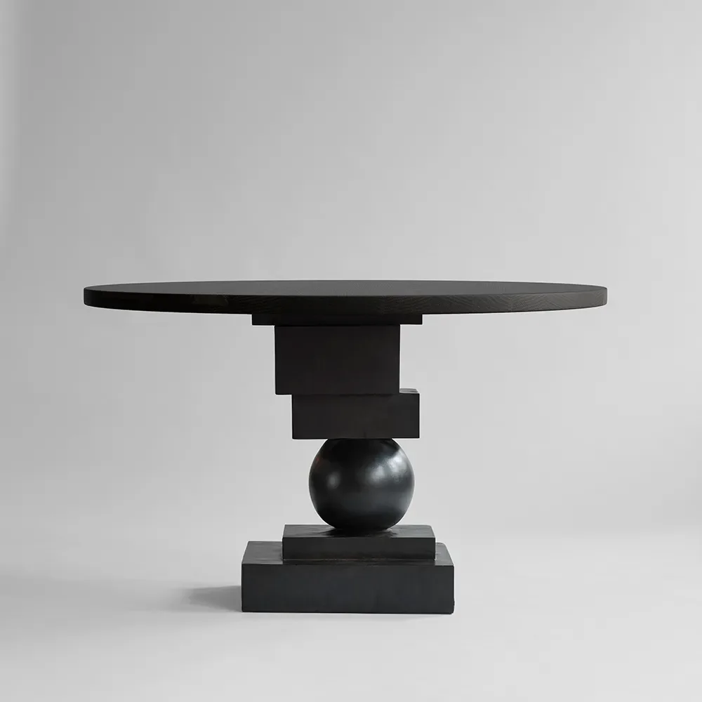 Artist Matbord Ø120 - Coffee Black Oak