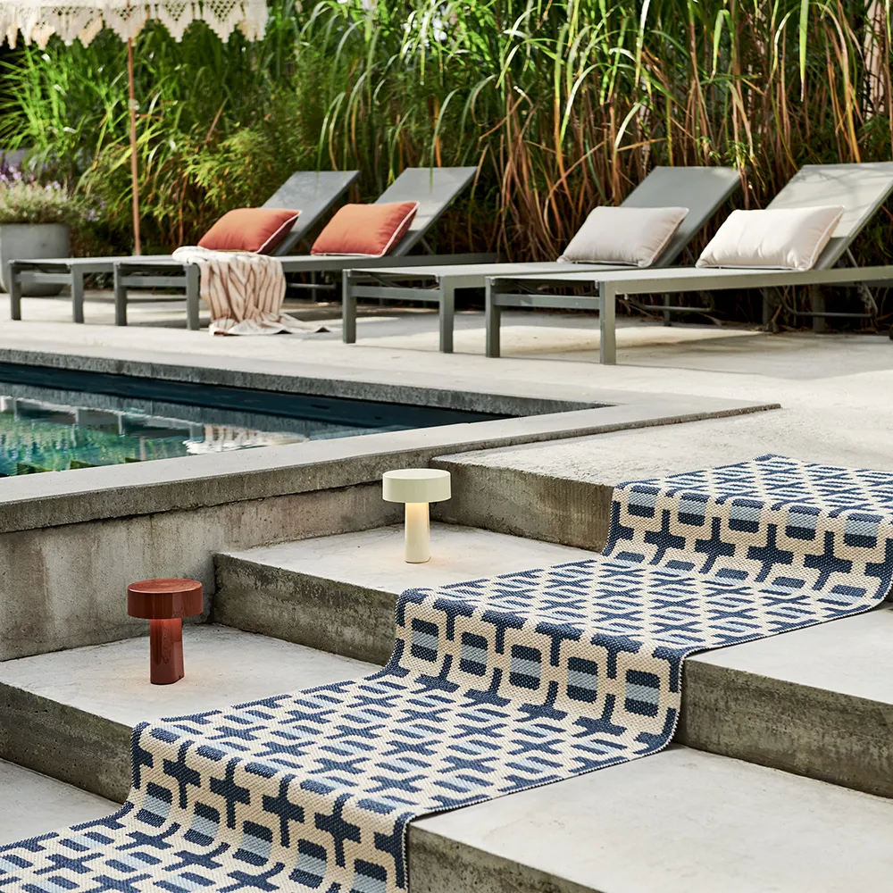 Tom matta Ocean Blue/Cream/Blue Fog 70 x 240 cm