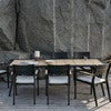 Chios matbord 100x240 cm svart / teak 