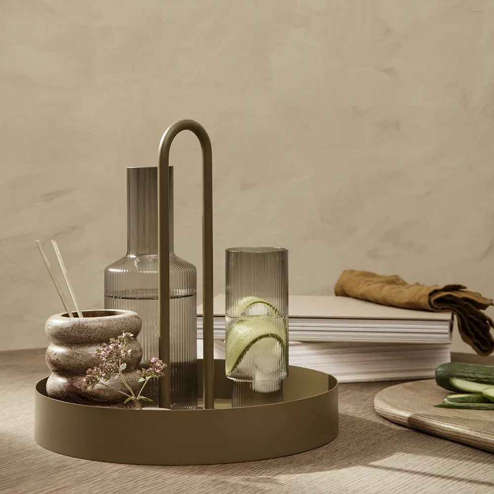 Ripple Long Drink Glas 4-pack - Smoked Grey