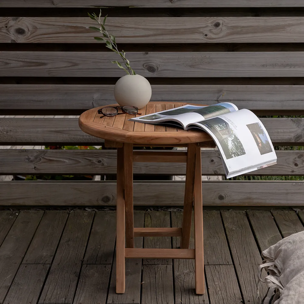 Kenya Sidobord Ø50 cm Teak