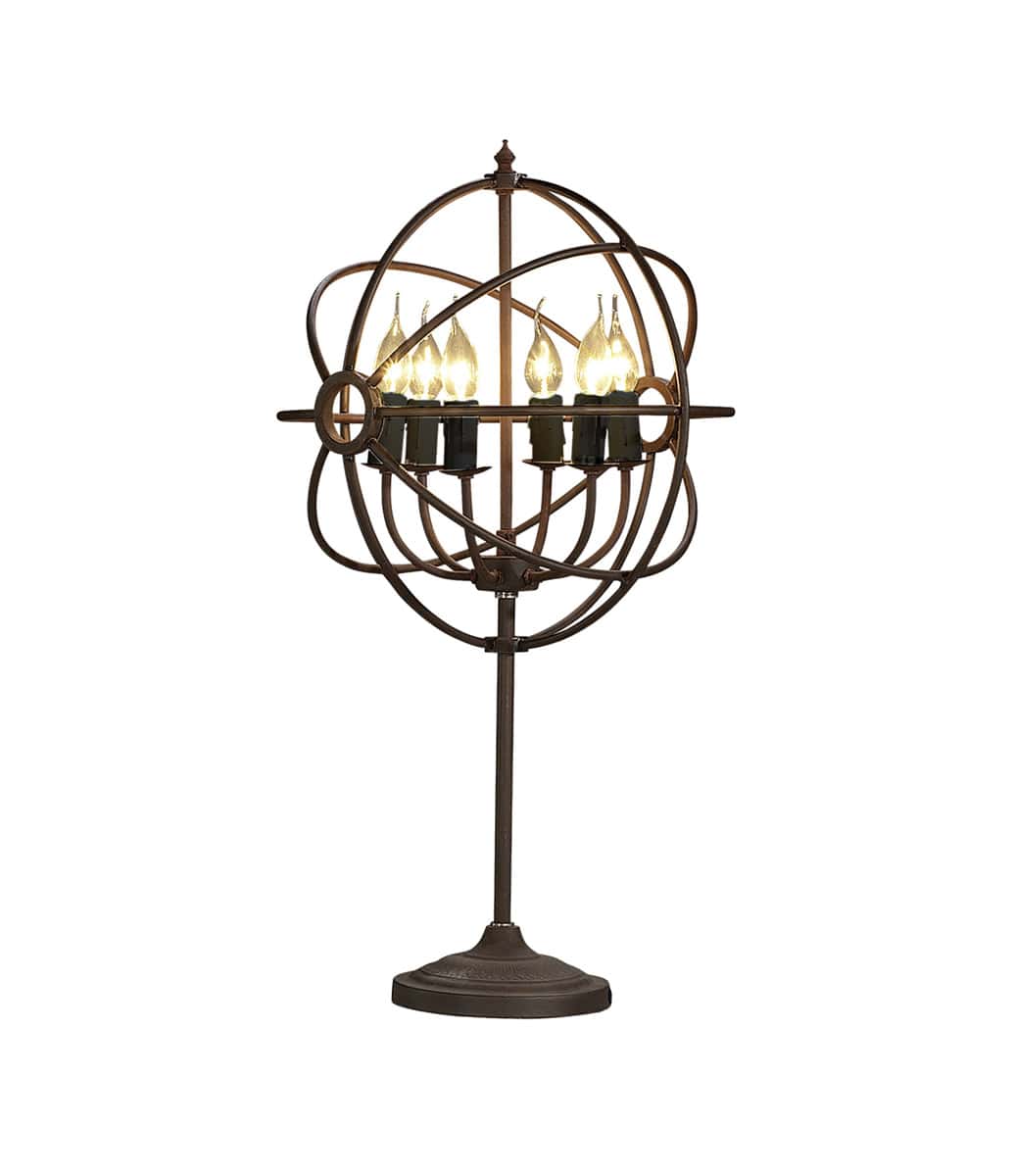 Rome bordslampa Antique Rust