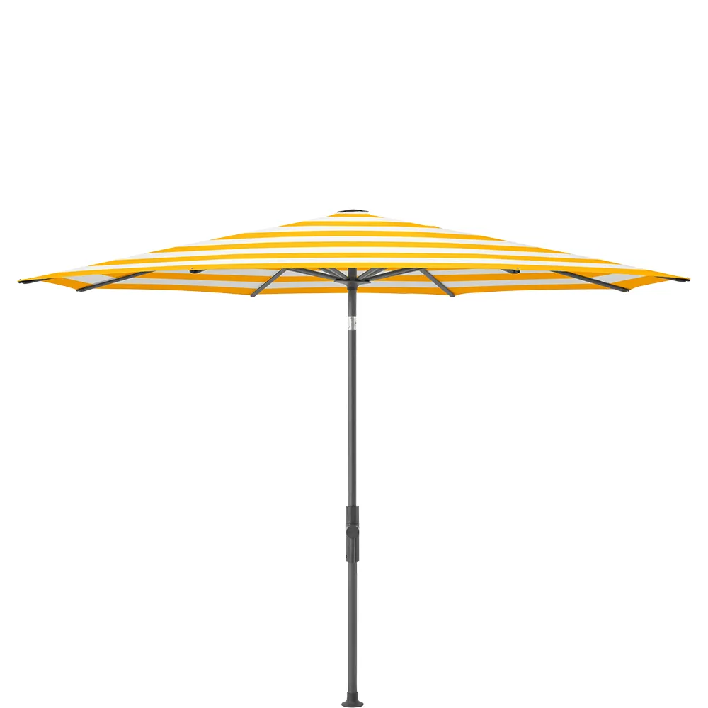 Glatz Twist parasoll 270 cm anthracite Kat.5 624 Yellow Stripe