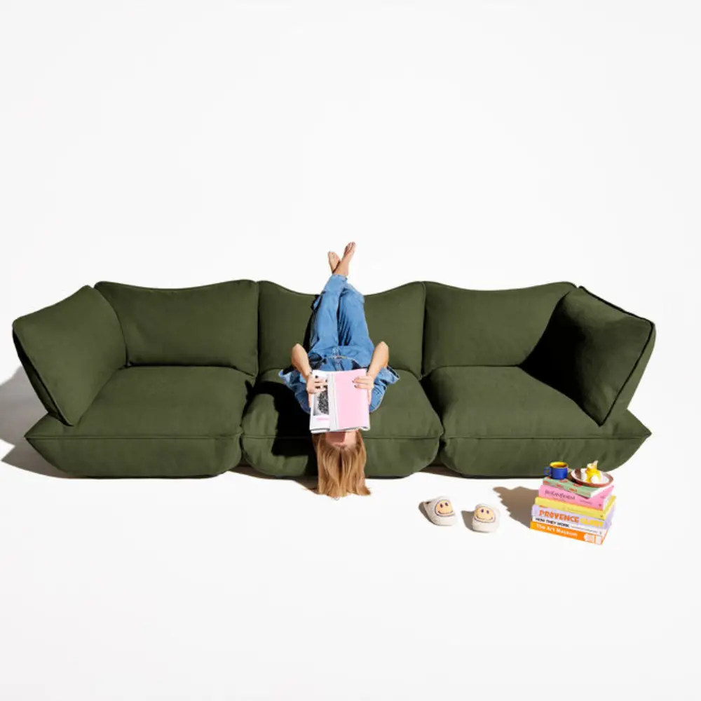 sumo soffmodul boucle recycled leaf green