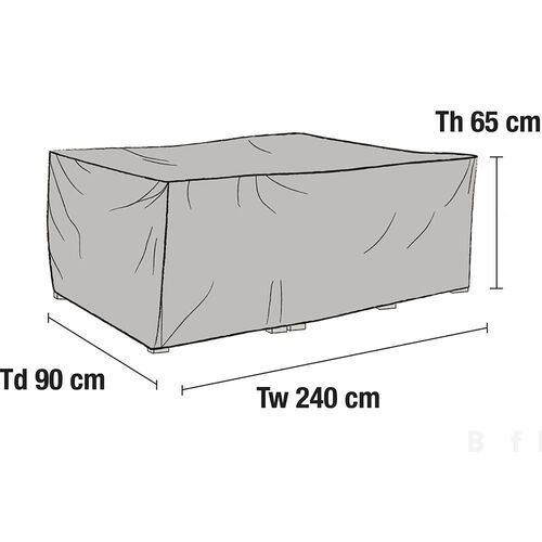 Möbelskydd 90 x 240 cm höjd 65 cm grått 