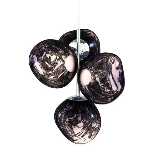 Melt Chandelier Mini Takkrona Smoke LED
