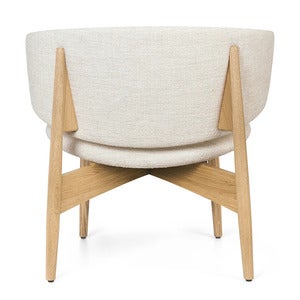 Herman Loungestol Boucle - Oak/Off-white