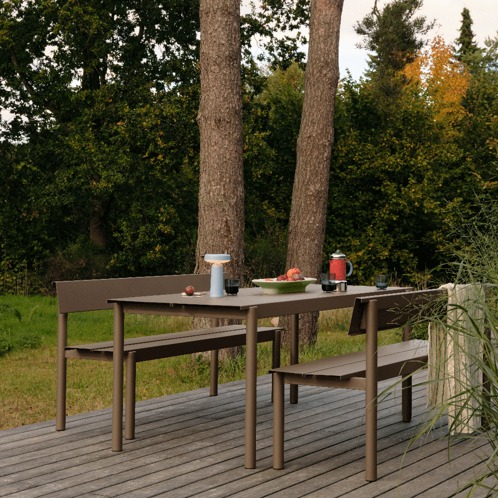 Stålbänk 170cm Linear Steel Taupe