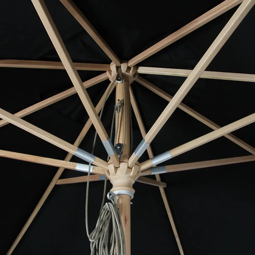 Reggio träparasoll 300  cm svart 