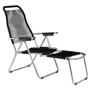 Spaghetti solstol svart aluminium 