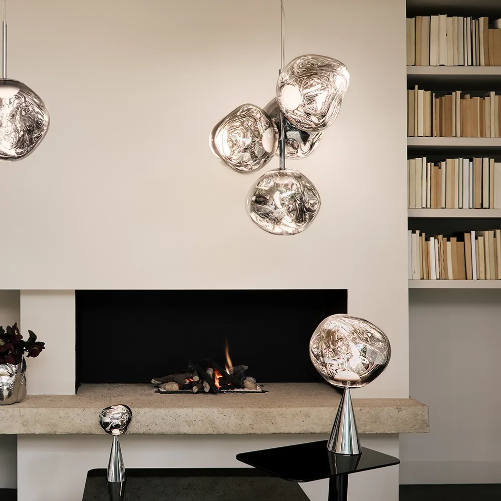 Melt Bordslampa Silver/Silver LED