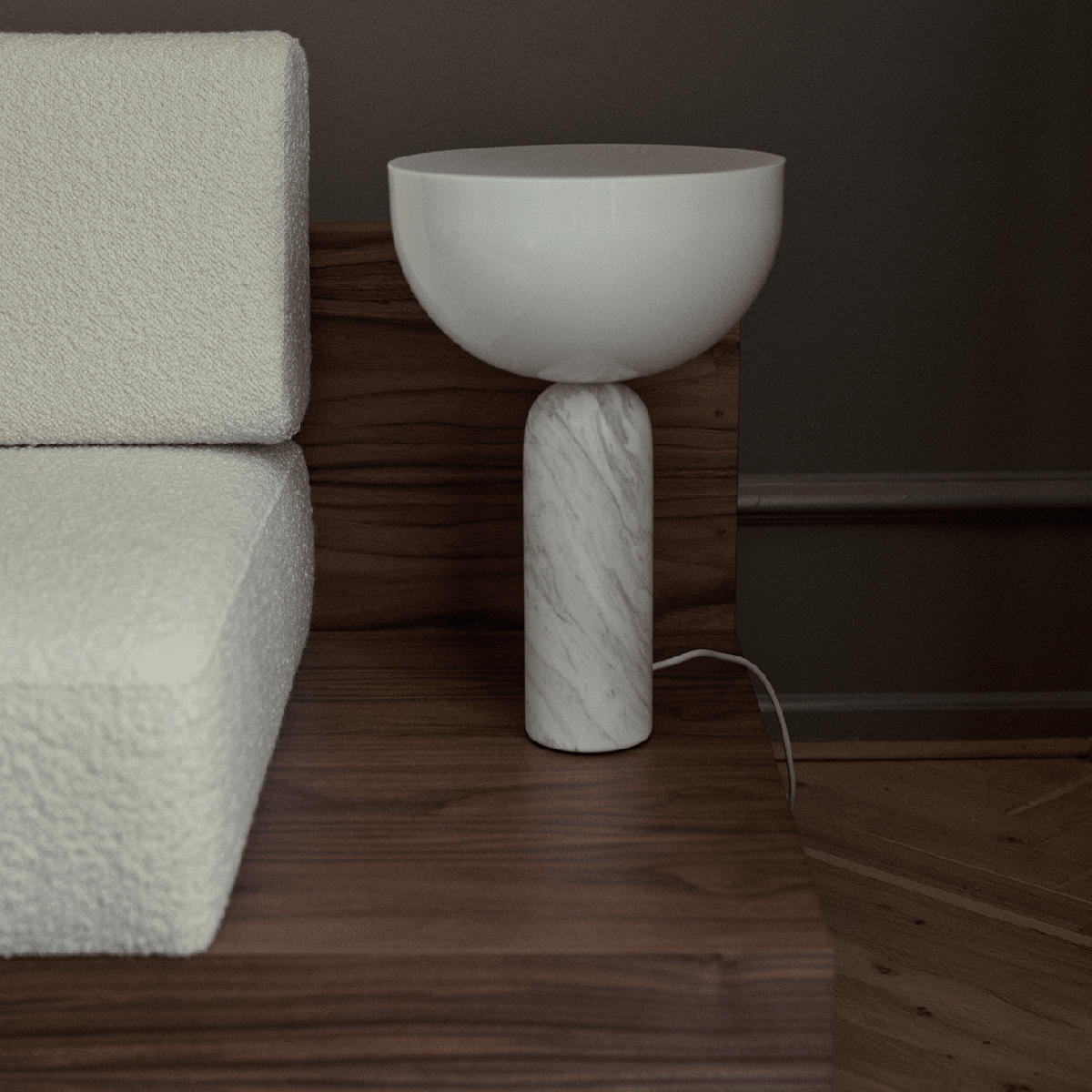 Kizu Bordslampa Large Vit Marble EU