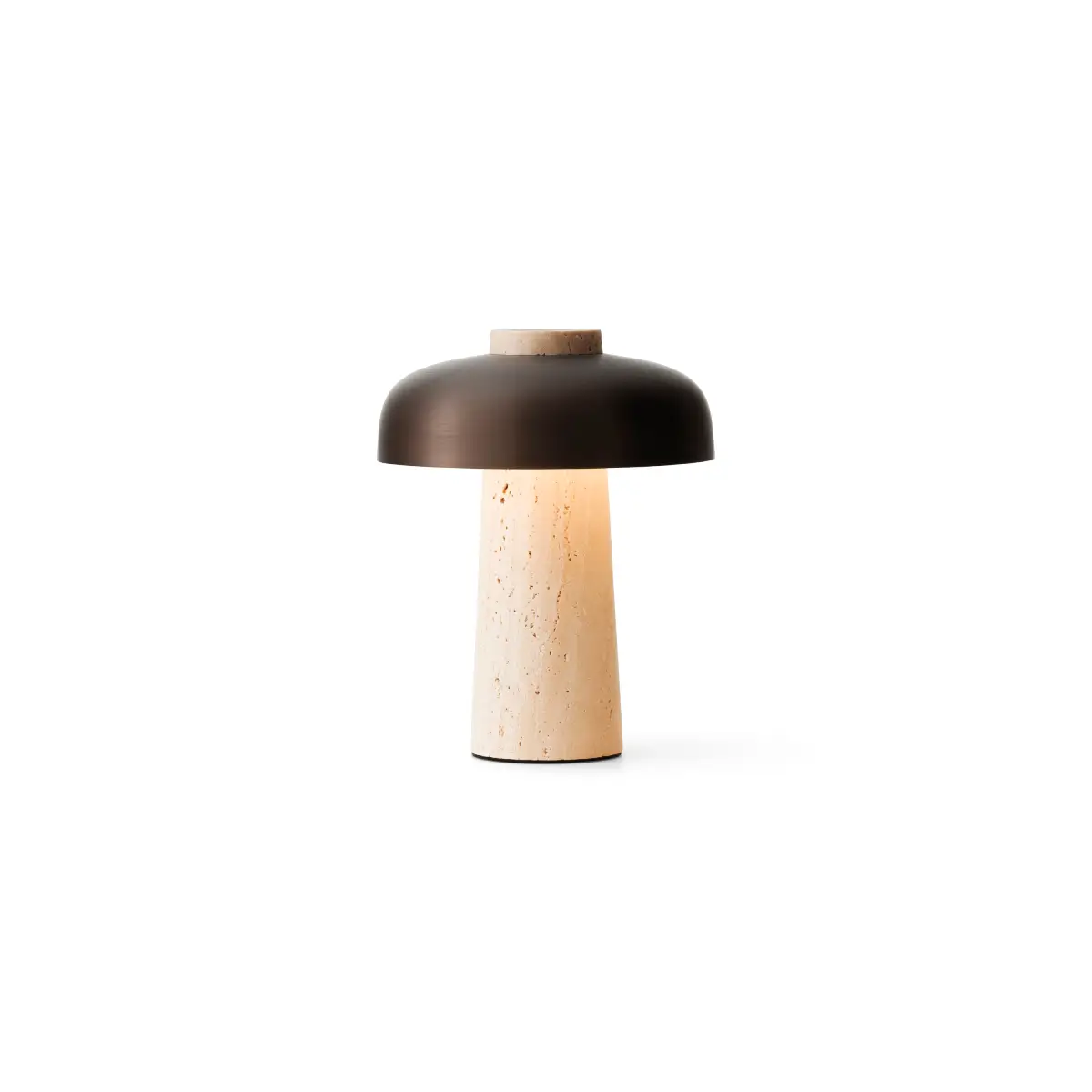 Reverse Portabel bordslampa Travertine, Sand/Alu Bronzed