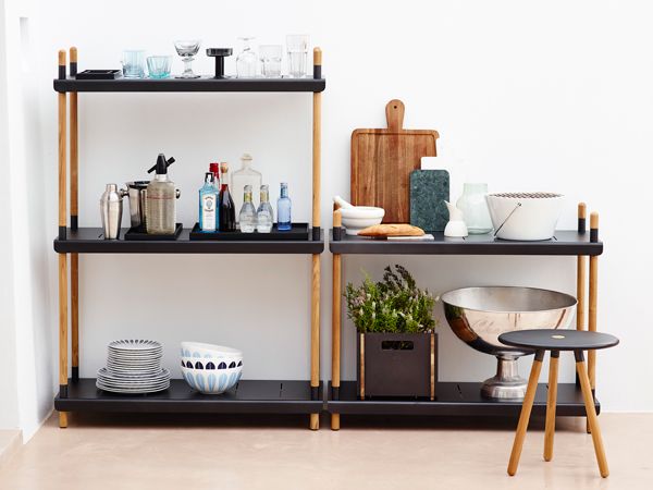 Frame Hylla 83cm Teak/Vit 