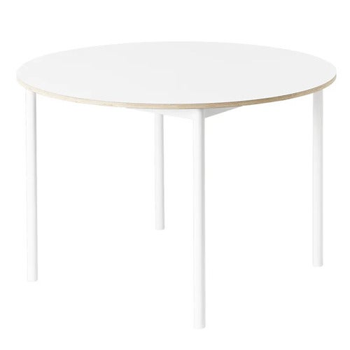 Base matbord110 cm - White Nanolaminate Plywood White
