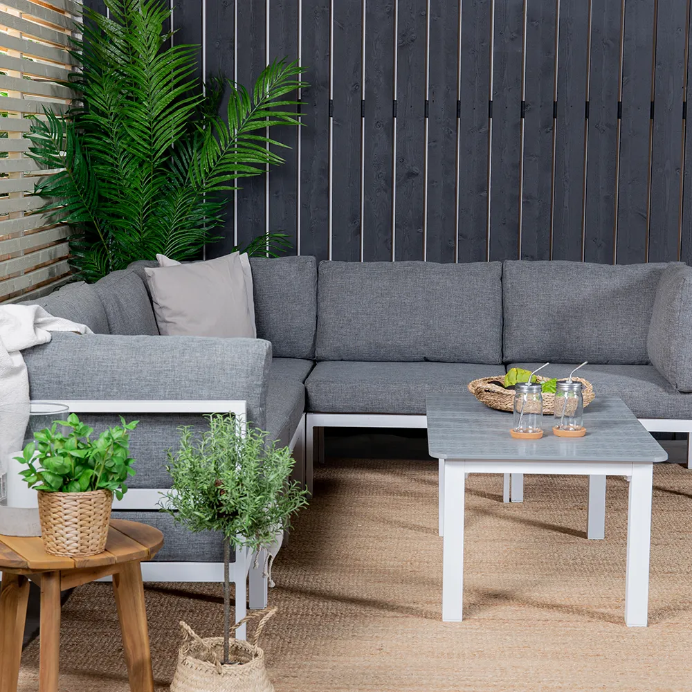 Copacabana Hörnmodul Vit/Grå