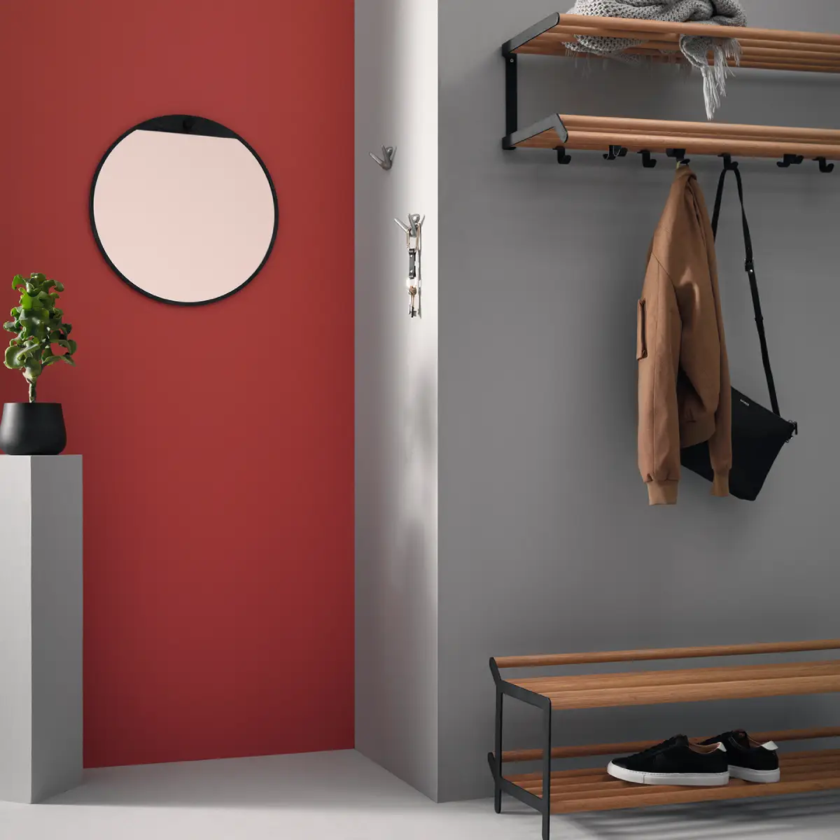 Tamburin hatthylla 100 cm Ek Svart