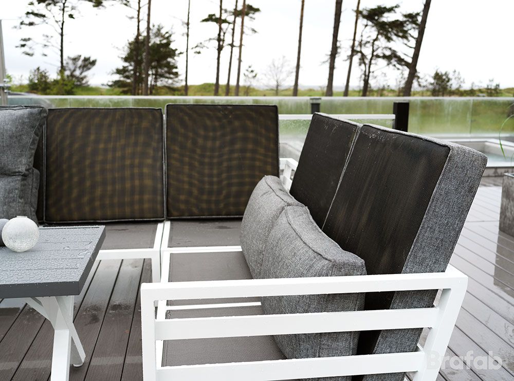 Weldon fotpall vit/grå 