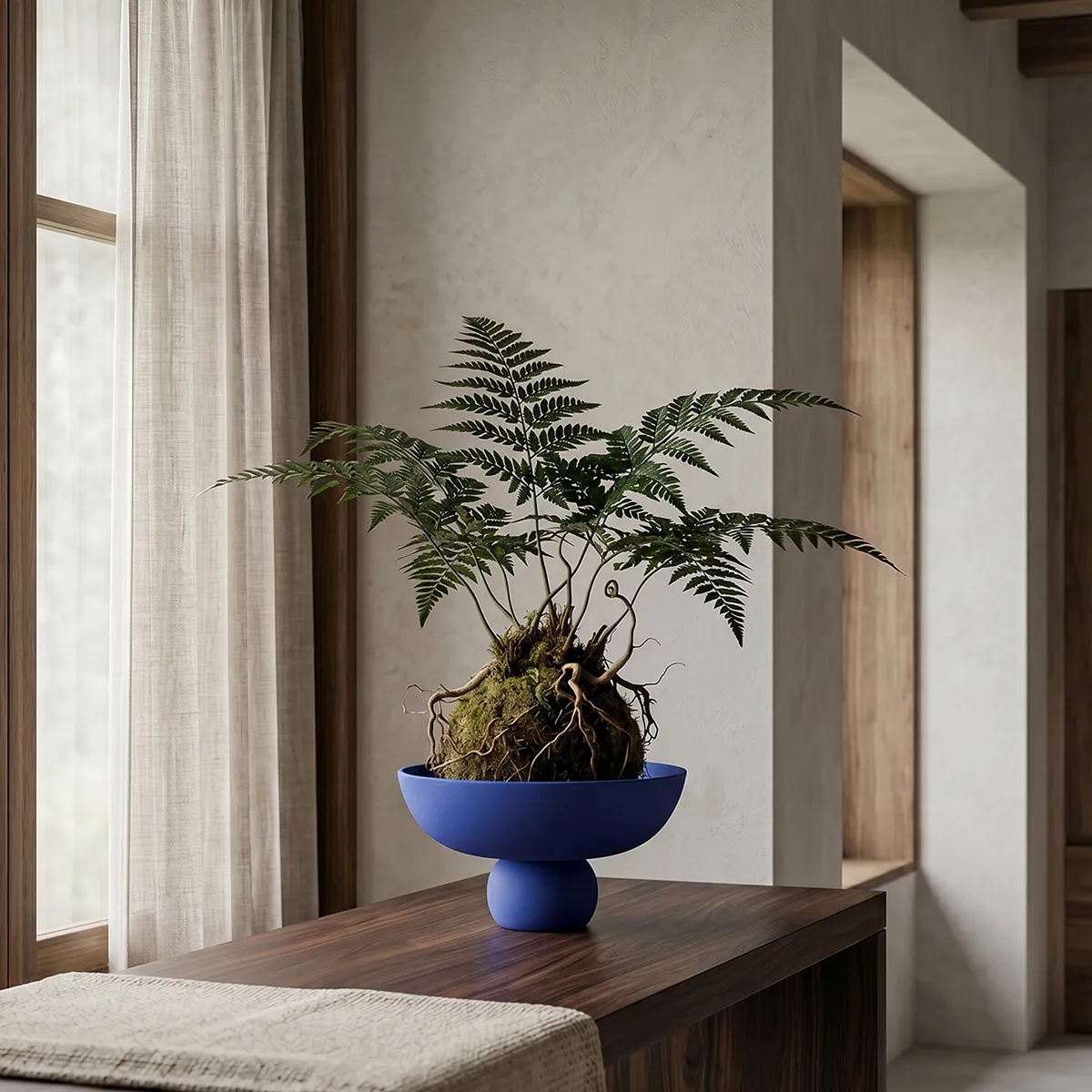 Handmålad dekorationsskål Baburu Mini Marrakech Blue Ø 20 cm