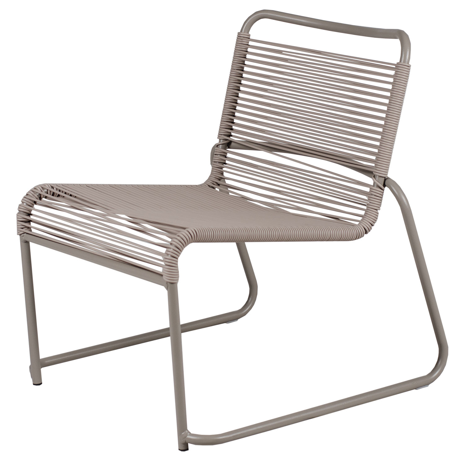 Lido lounge chair cappuchino/taupe aluminium