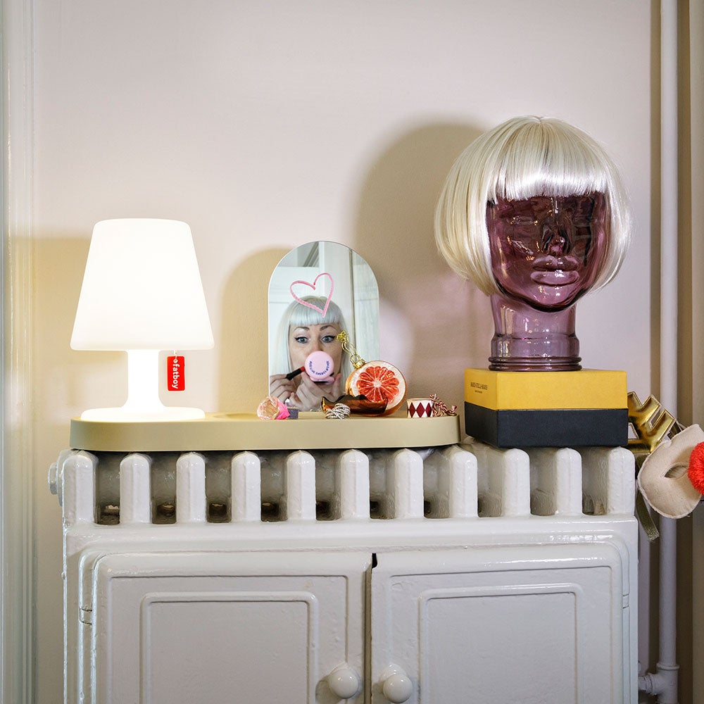 Edison the petit portabel uppladdningsbar bordslampa vit 