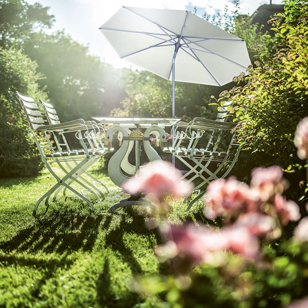 Alu-smart parasoll 250x200 cm kat.2 158 Off white