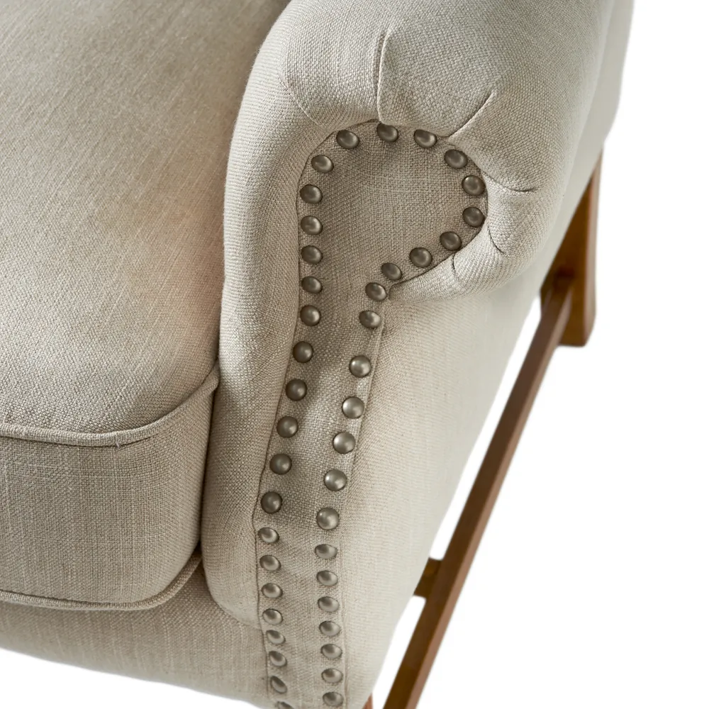 Franklin Park öronlappsfåtölj linen flax