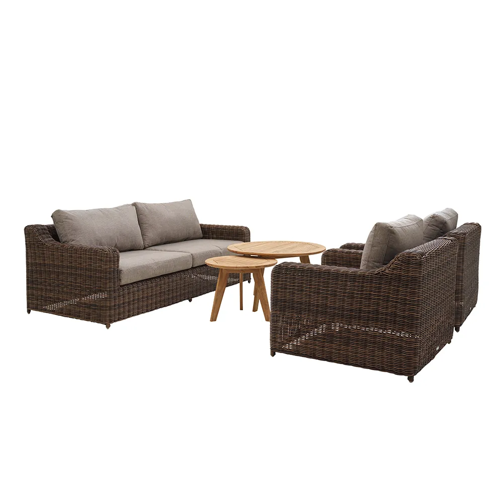 Glendon 3-sits soffa  Dark brown / Soft moose