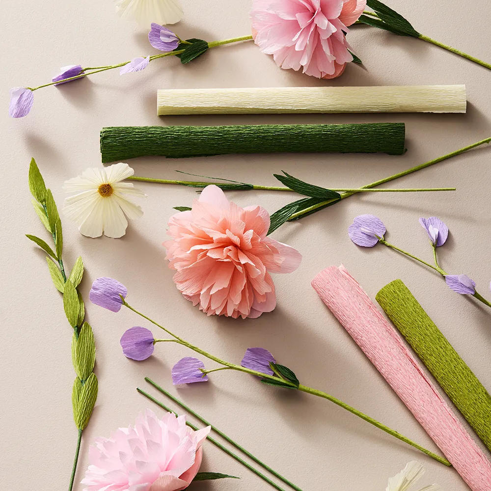 DIY Crepe Paper Flower Set