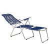 Spaghetti footrest blue matt aluminium 