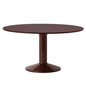Midst matbord 140 cm - Dark Red Linoleum Dark Red