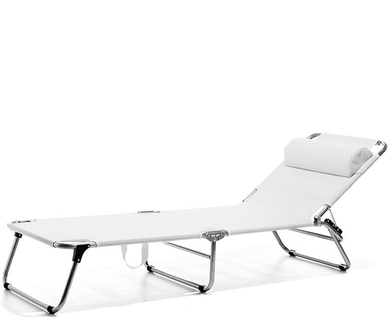 Amigo solsäng orange aluminium/textilene 