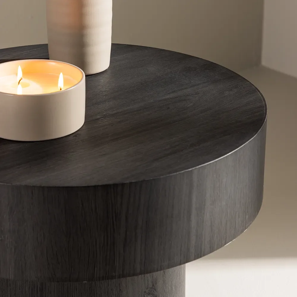 Malung Sidobord Ø50 cm Svart
