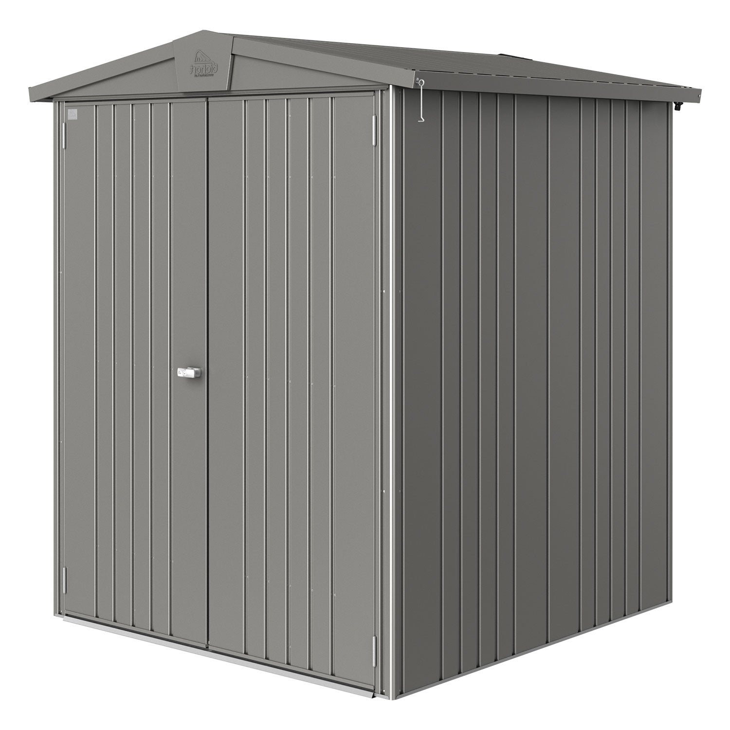 Europa trädgårdsskjul storlek 2 metallic kvarts-grå