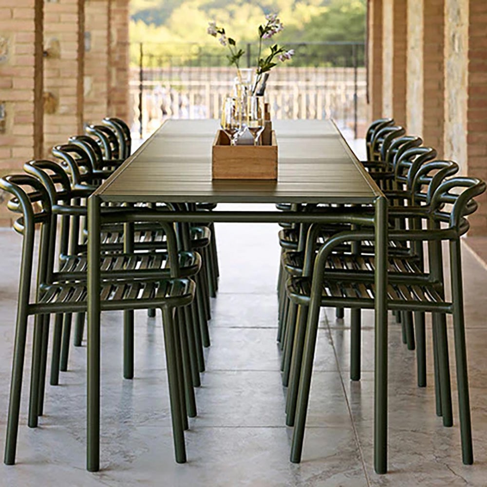 Bliss matbord tilläggsplatta inkl ben Dark green aluminium